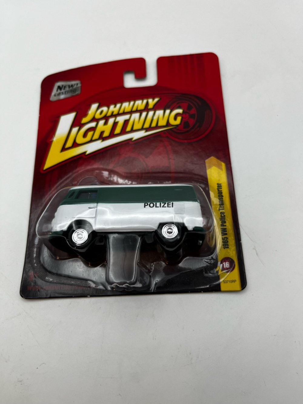 Johnny Lightning Green & White 'Polizei' VW Police Transporter Toy